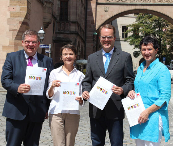 Der Fraktionsvorstand bei der Vorstellung der SPD-Forderungen zum Nordbayernplan