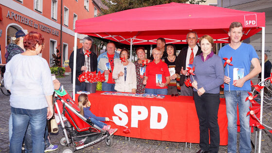 Infostand zu Windfesten in Weiden - Foto: Jürgen Wilke