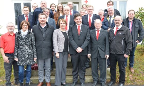 SPD-Delegation bei der BRK-Bereitschaft in Vohenstrauß; Bild: dob